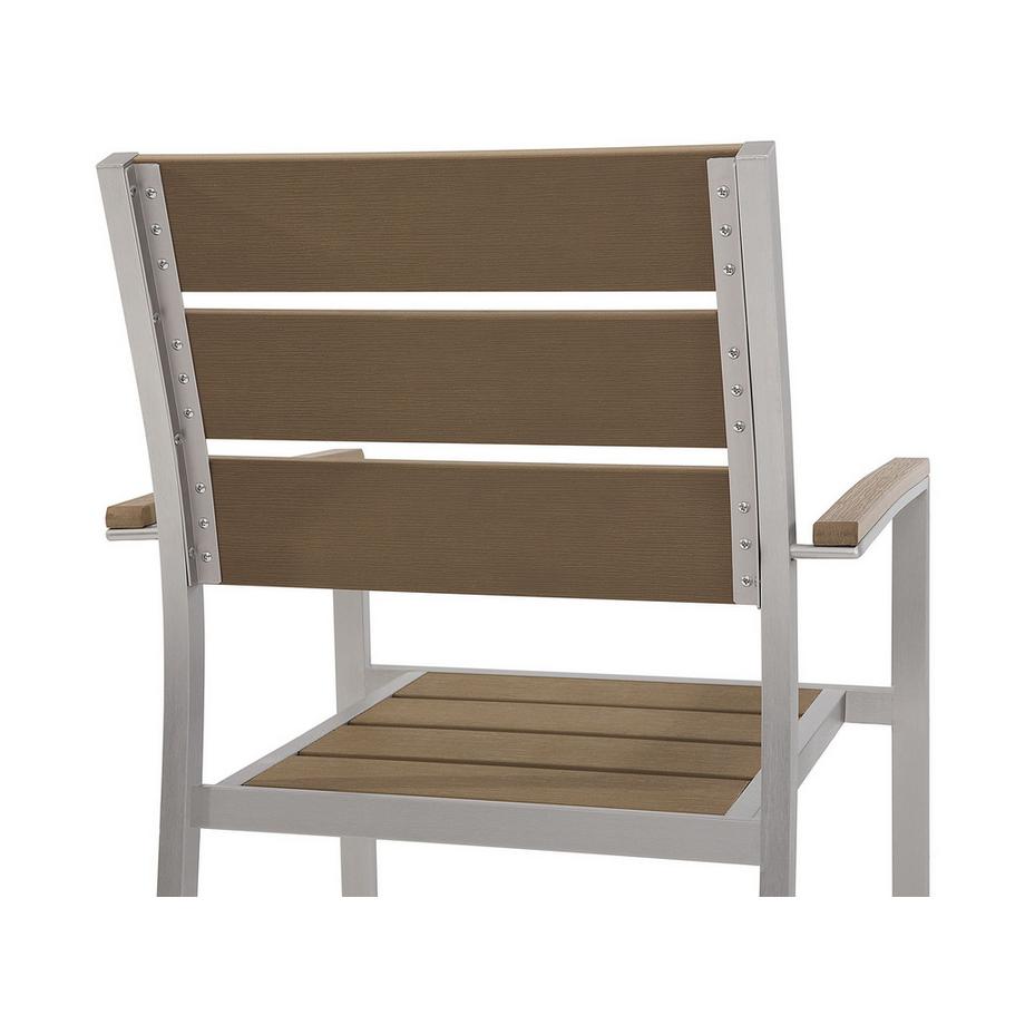 Beliani Ensemble de salle à manger de jardin pour 6 personnes en Bois synthétique Industriel VERNIO  