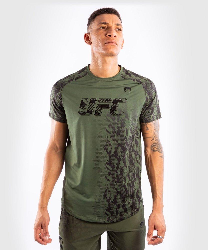 Image of Ufc Authentic Fight Week Performance Kurzarm T-shirt Herren Khaki XS