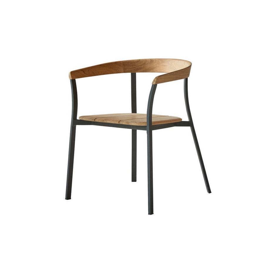 Sedia in teak massello e alluminio Arco