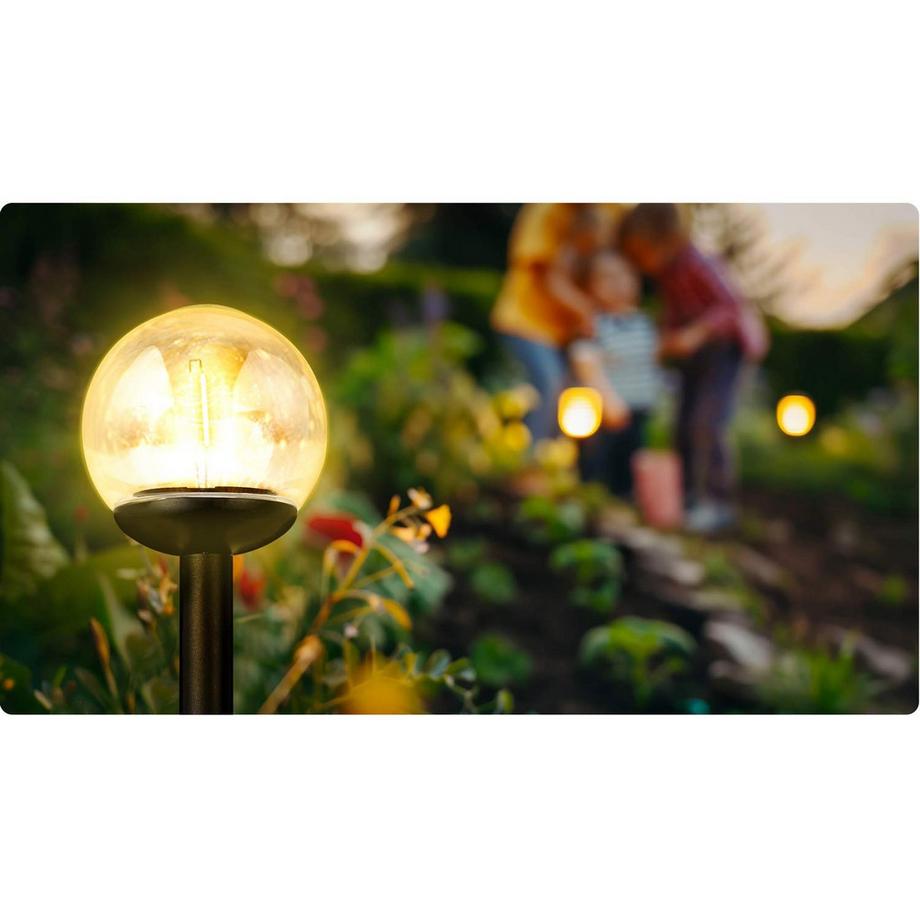 B2X Lampe solaire, boule transparente, 4 pcs. Ilumen LS-103  