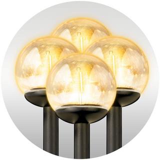 B2X Solarlampe, transparente Kugel, 4 Stk. Ilumen LS-103  