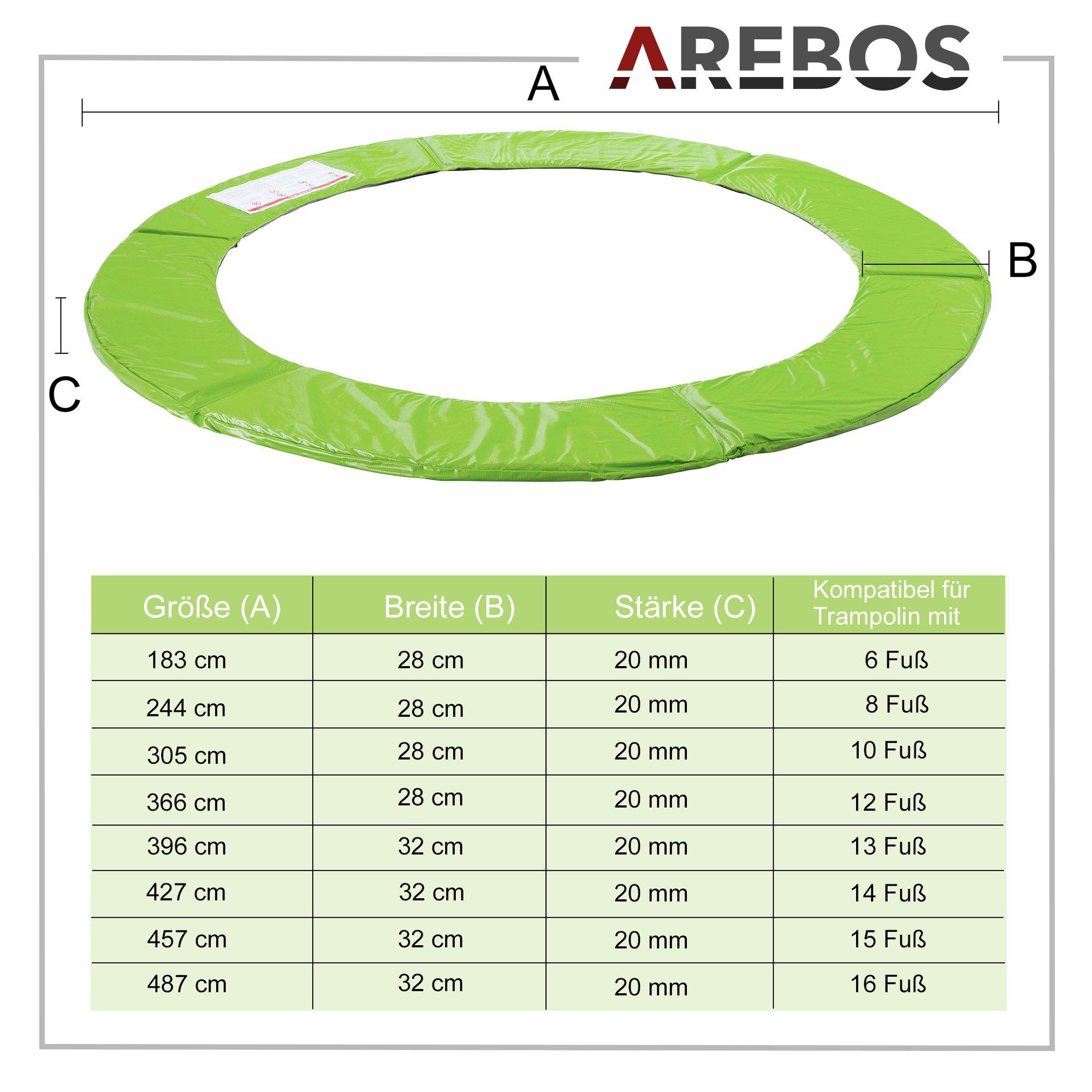 Arebos  Protection des bords du trampoline 