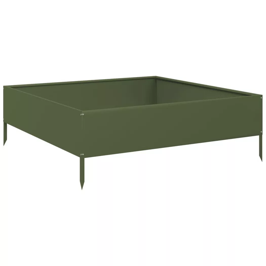 VidaXL - Lit surélevé de jardin acier, One Size, Vert