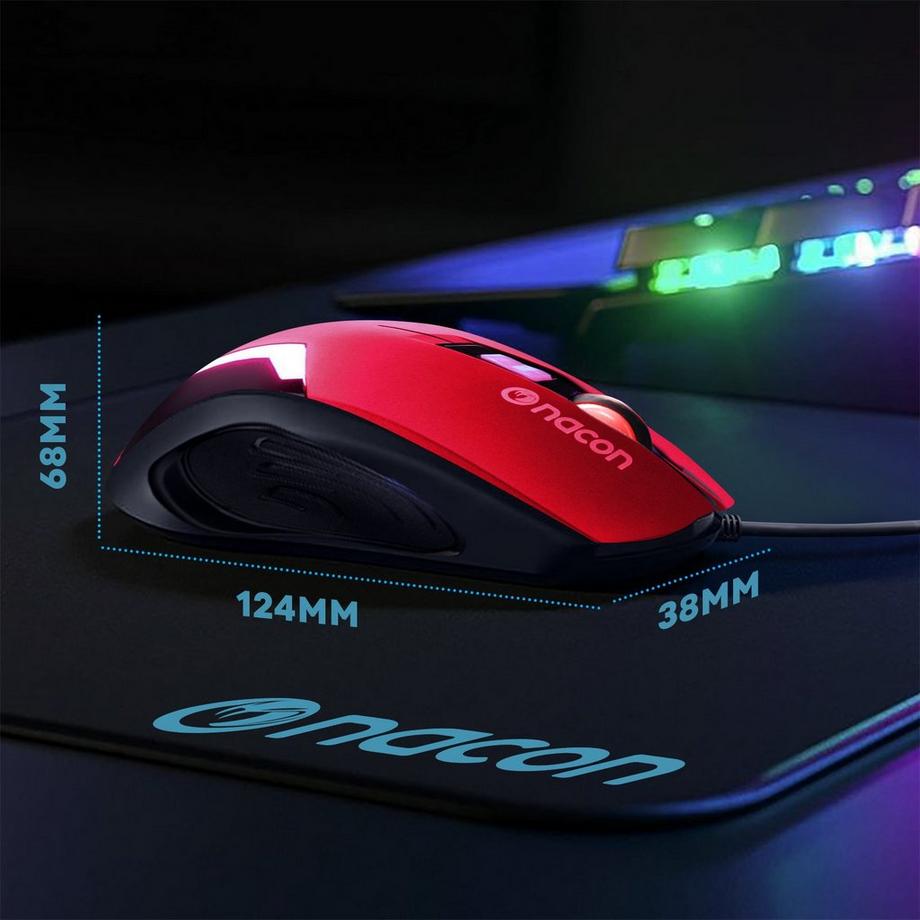 Nacon Gaming  Souris Gamer USB Nacon GM-105 Rouge 