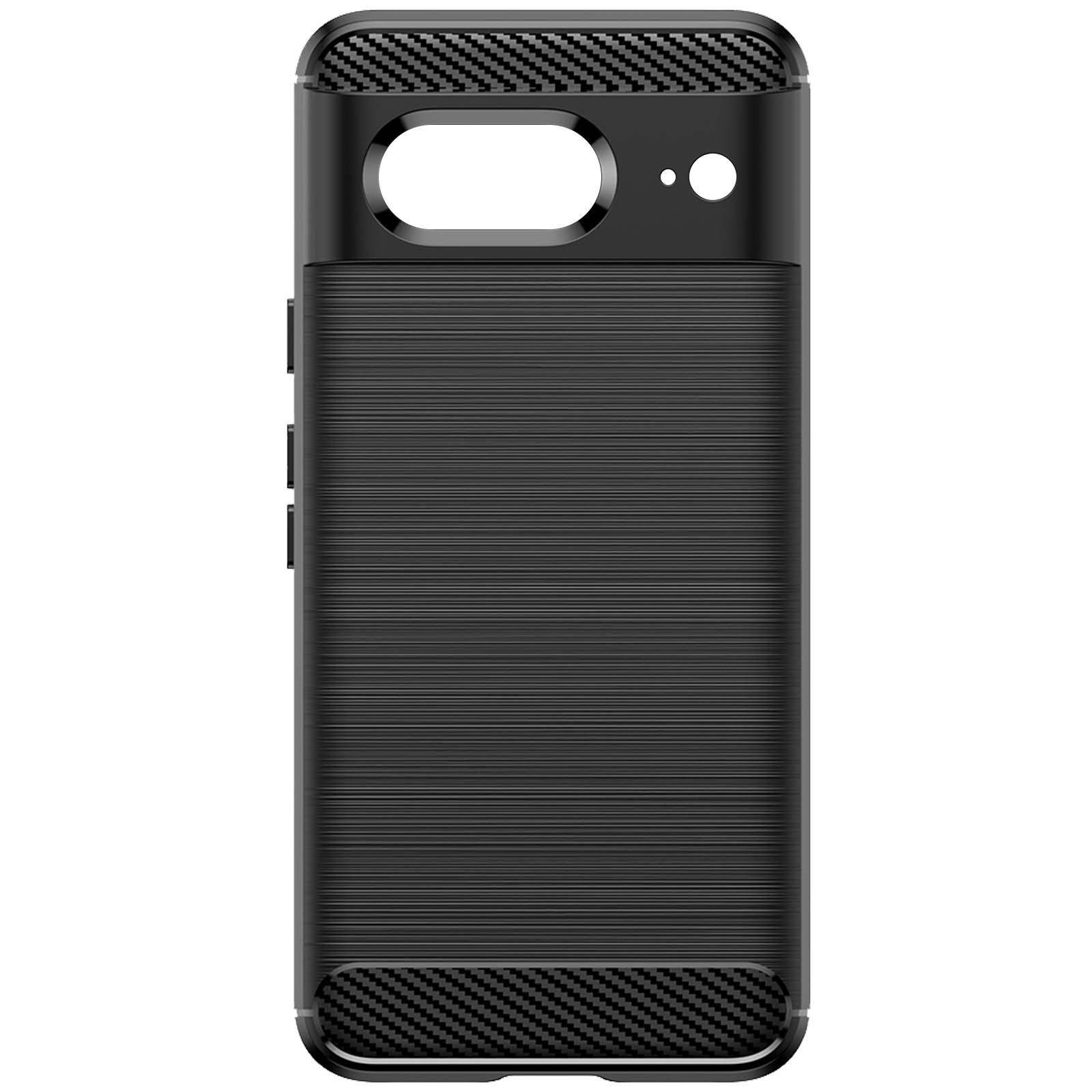 Avizar  Coque Google Pixel 8, Noir Carbone 