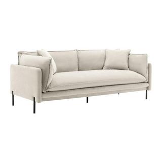 Vente-unique Sofa 3-Sitzer - Stoff - Beige - CORFINO  