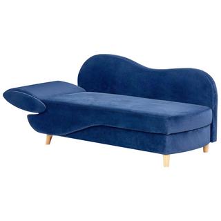 Beliani Chaise longue en Velours Rétro MERI  