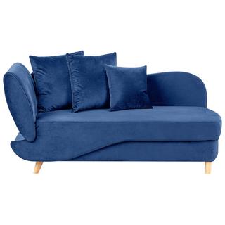 Beliani Chaise longue en Velours Rétro MERI  