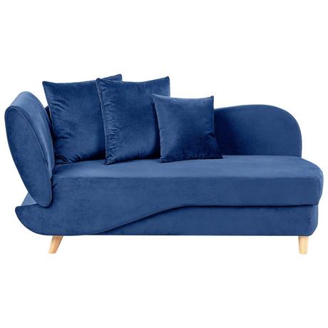 Beliani Chaise longue en Velours Rétro MERI  