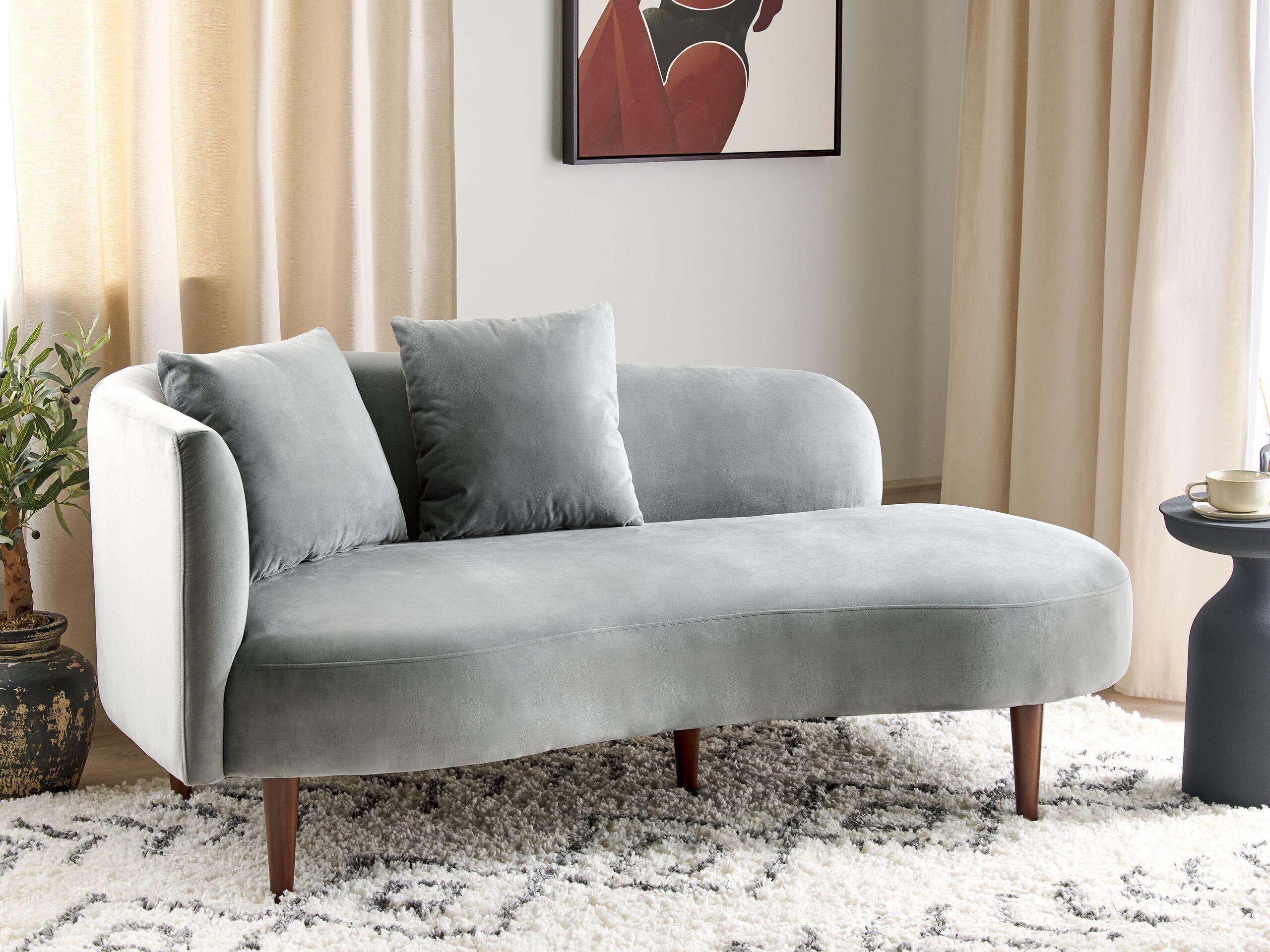 Beliani Chaiselongue aus Samtstoff Glamourös CHAUMONT  