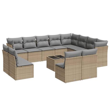 VidaXL set divano da giardino Polirattan  