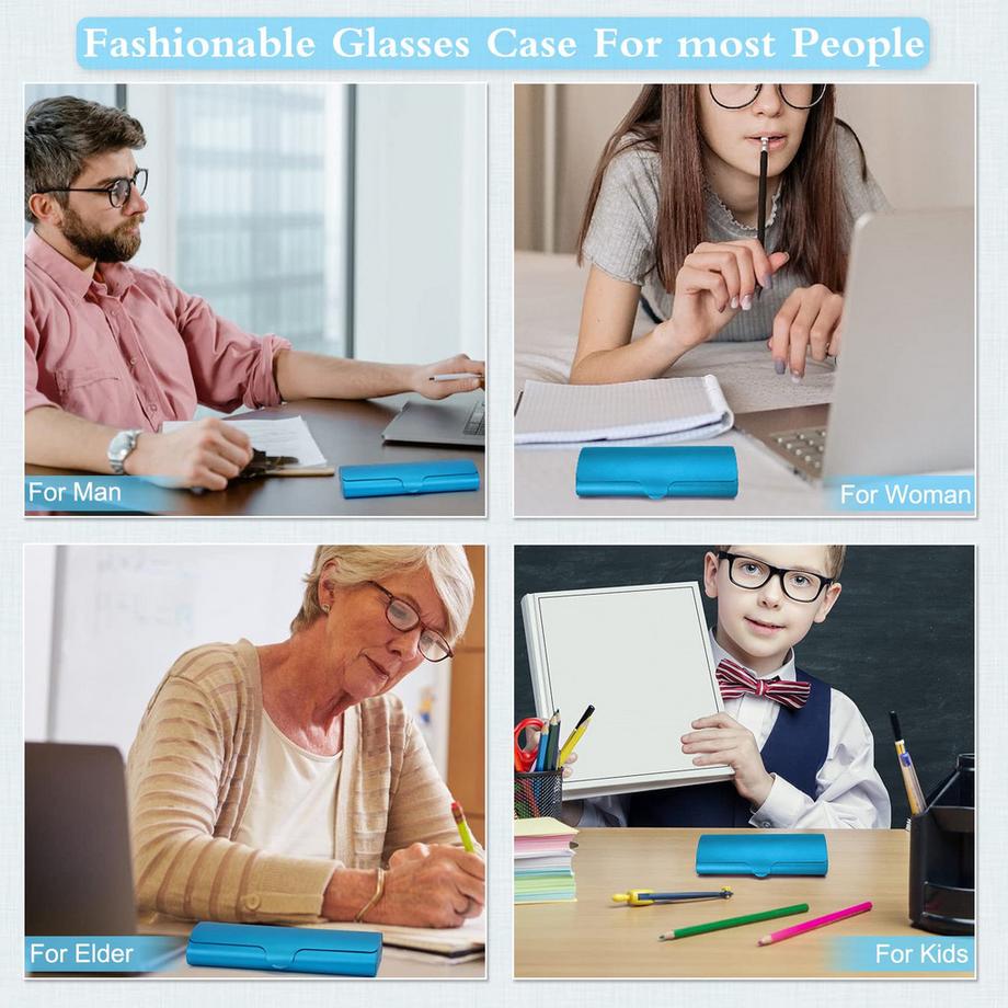 Only-bags.store Custodia rigida per occhiali in alluminio  