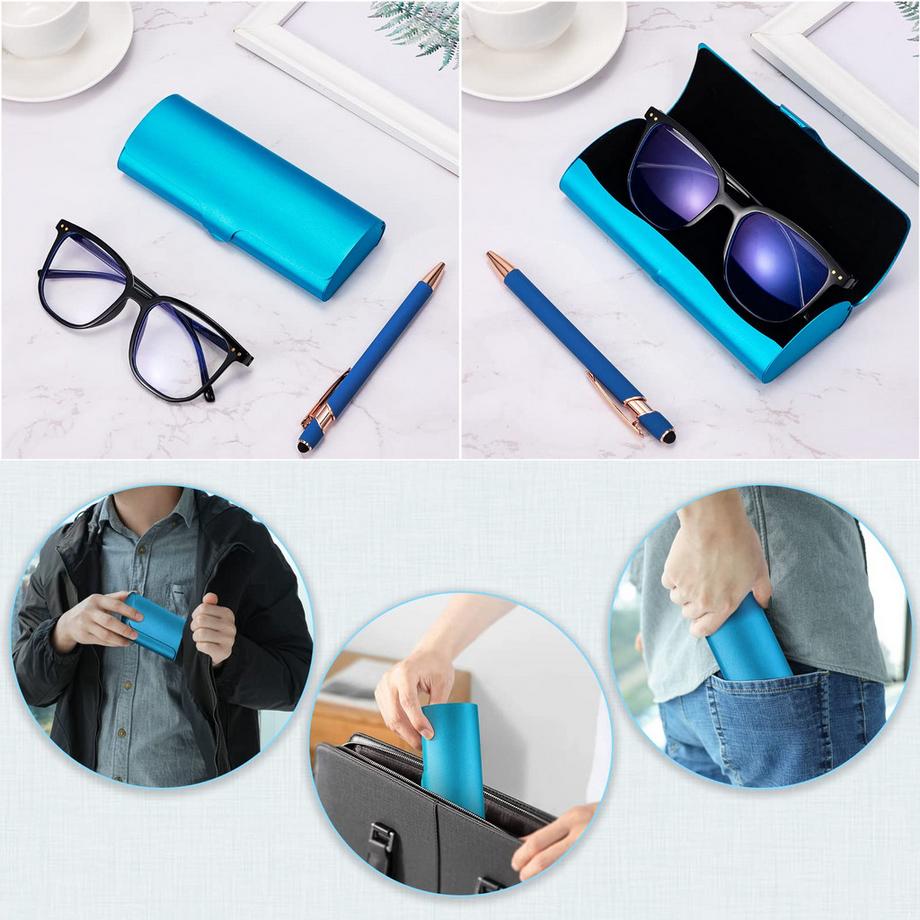 Only-bags.store Custodia rigida per occhiali in alluminio  