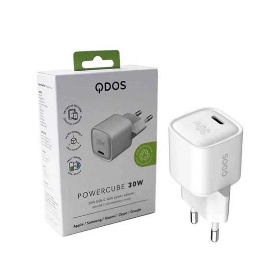 Qdos  Caricatore USB-C ultracompatto PowerCube Mini 30W GaN 