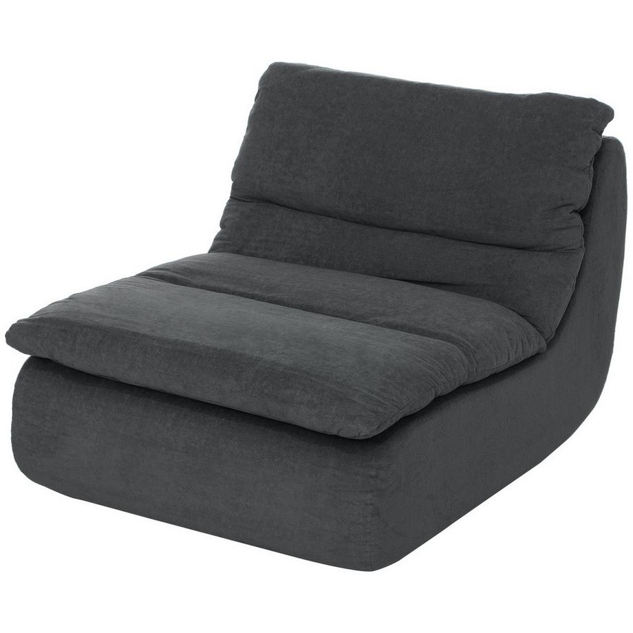 Northio Chaise de sol avec mousse ultra haute densité monobloc, chaise de sol, canapé paresseux avec housse lavable, chaise de méditation, chaise de détente pour la maison, le bureau, gris  