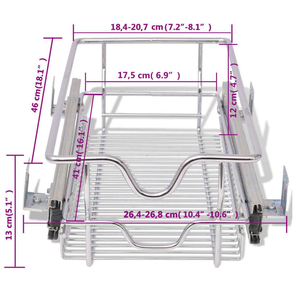 VidaXL Panier en treillis métallique 2 pcs métal  