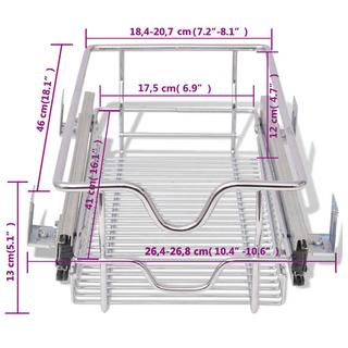 VidaXL Panier en treillis métallique 2 pcs métal  