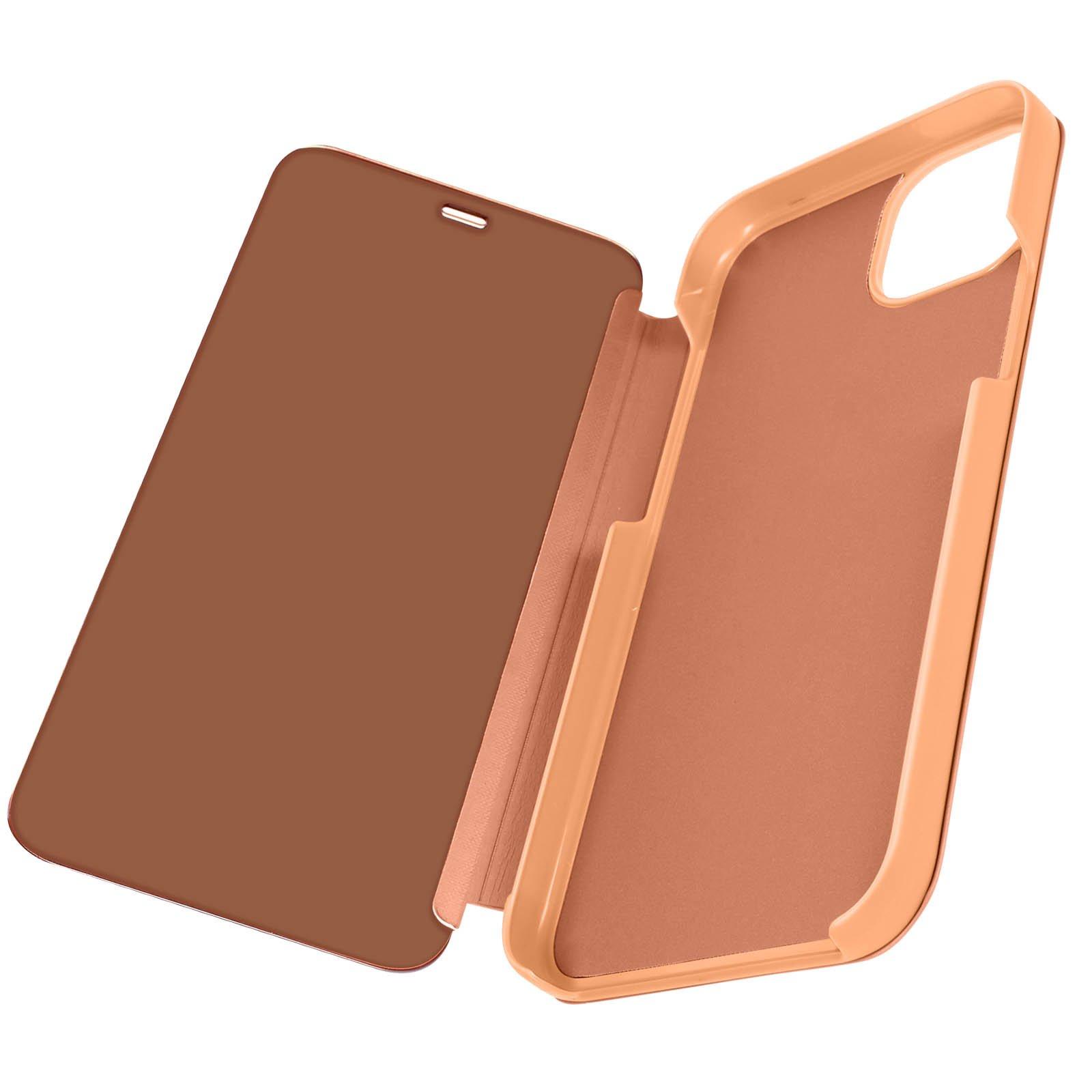 Avizar  Étui Miroir iPhone 15 Pro Rose Gold 