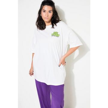 T-shirt oversize. Imprimé damier dans le dos