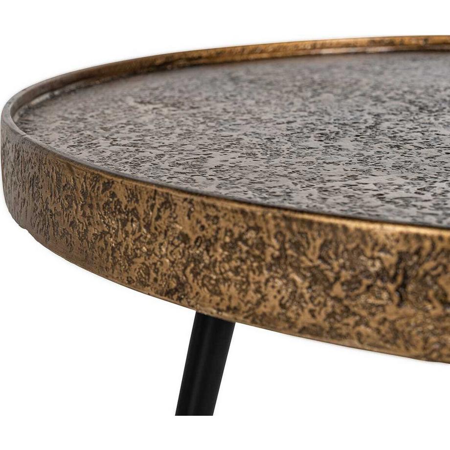 mutoni Couchtisch Luton gold 54x54 (3er-Set)  
