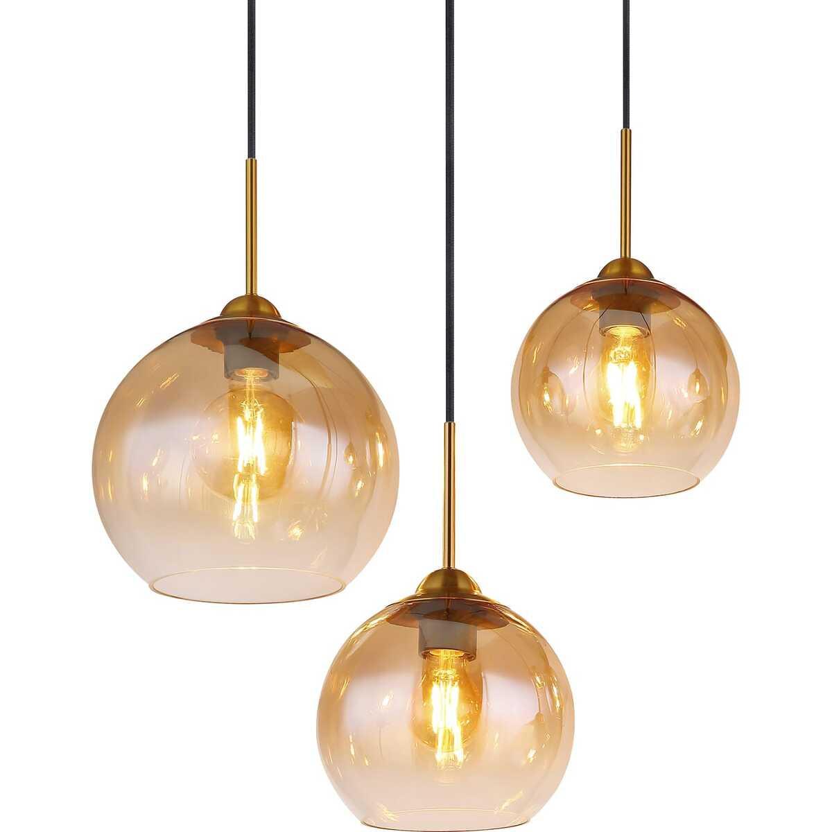 mutoni light Suspension Jamessa métal laiton mat 6xE27  