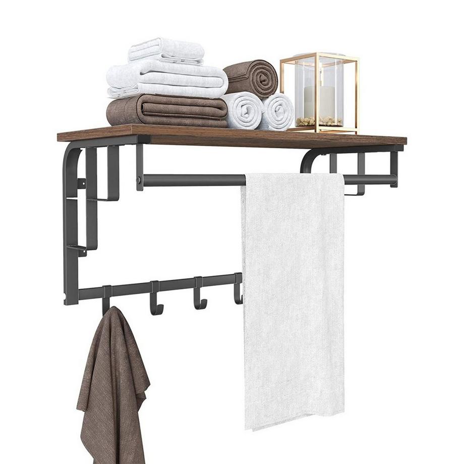 Northio Etagère en bois LOFT avec cintres  