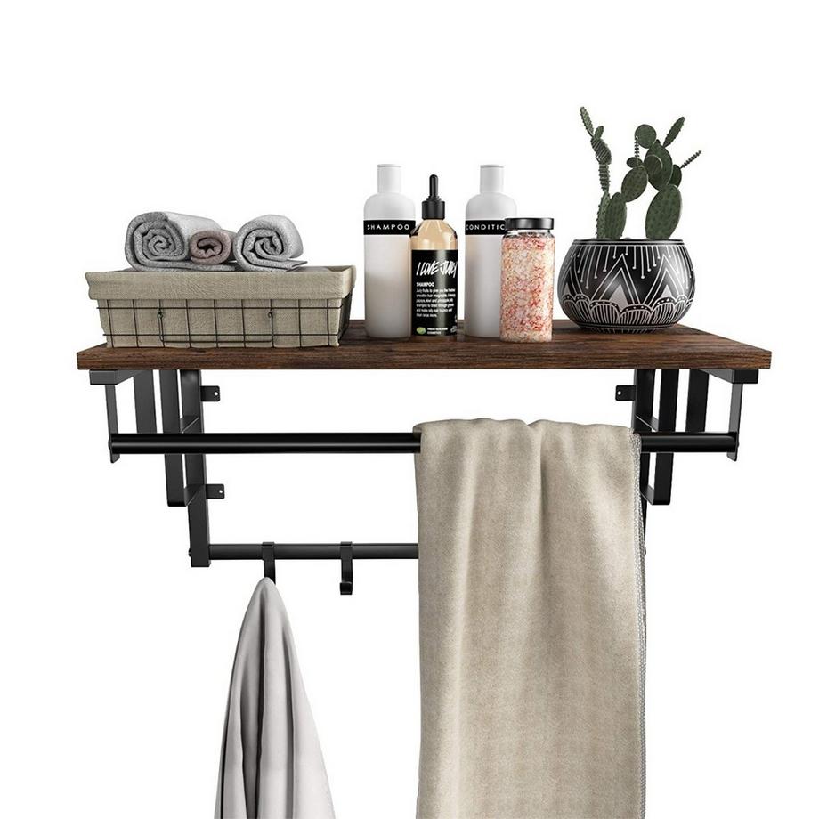 Northio Etagère en bois LOFT avec cintres  