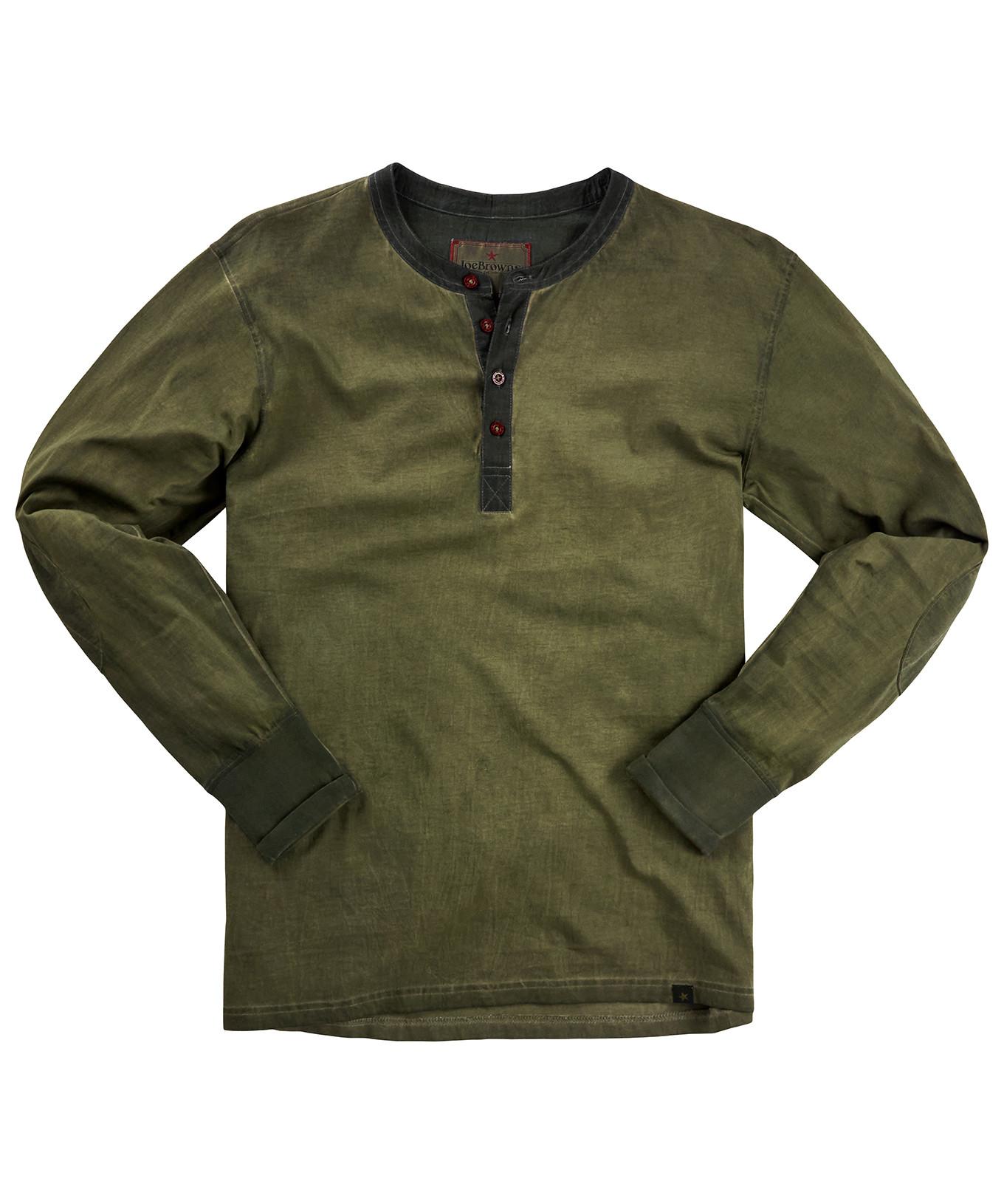 Joe Browns Henley Manches Longues Délavé Acide  