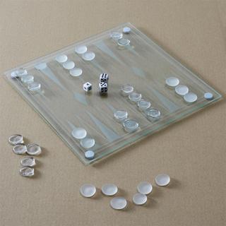 Mister Gadget  Jeu de backgammon en verre 