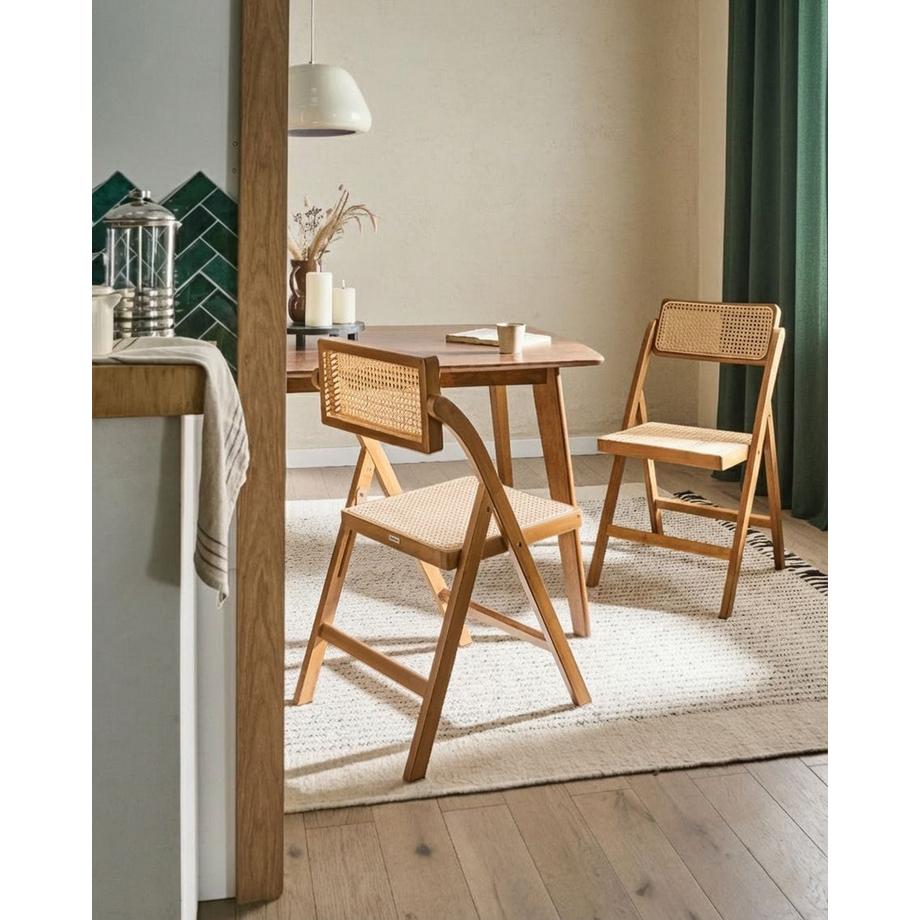 Beliani Lot de 2 chaises de salle à manger en Bambou Boho MODANE  