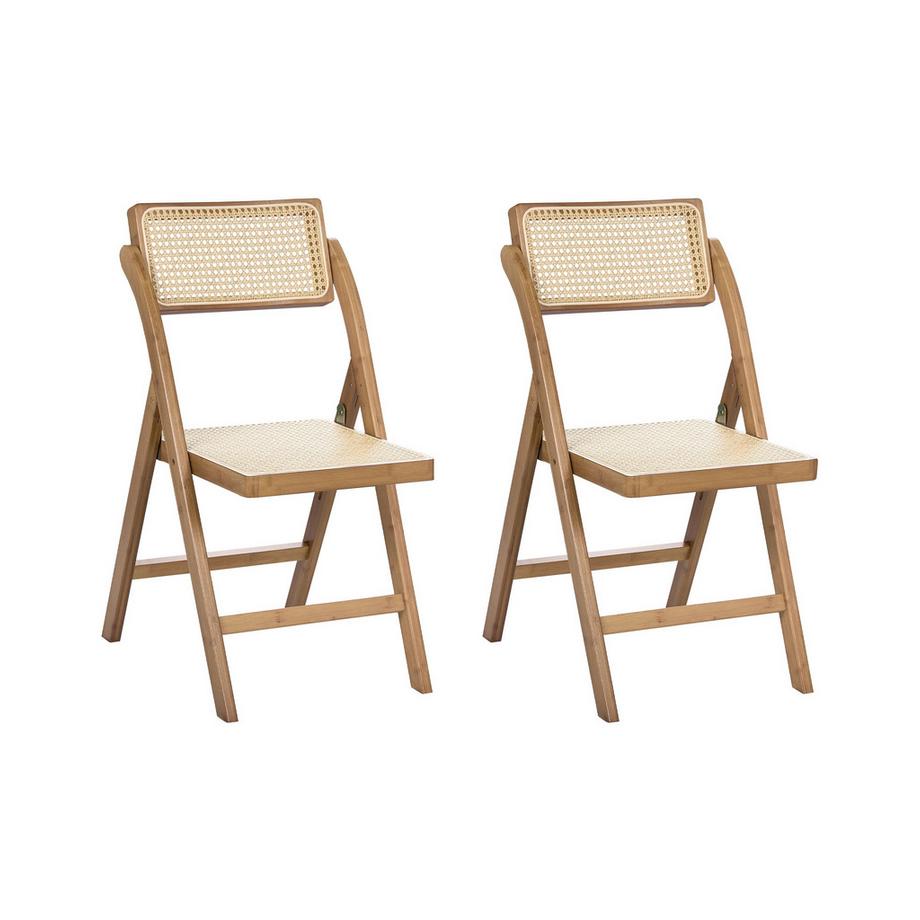 Lot de 2 chaises de salle à manger en Bambou Boho MODANE
