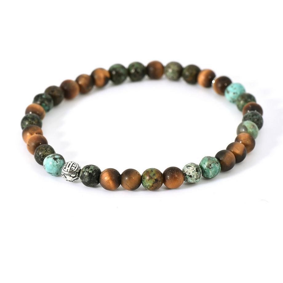 Balibay  Joris  Armband mit matten Tigeraugen und Jaspis 