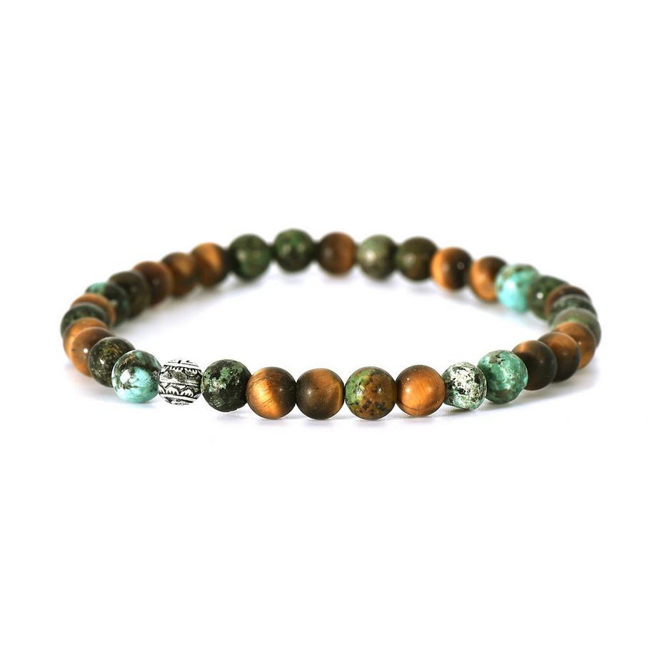 Joris  Armband mit matten Tigeraugen und Jaspis
