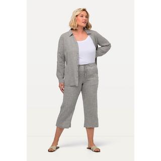 Ulla Popken  7/8-Leinenhose, elastischer Bund, natürlich kühl 