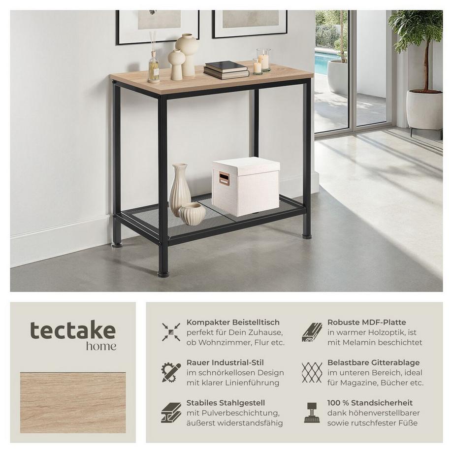 Tectake Table d'appoint FILTON style industriel  