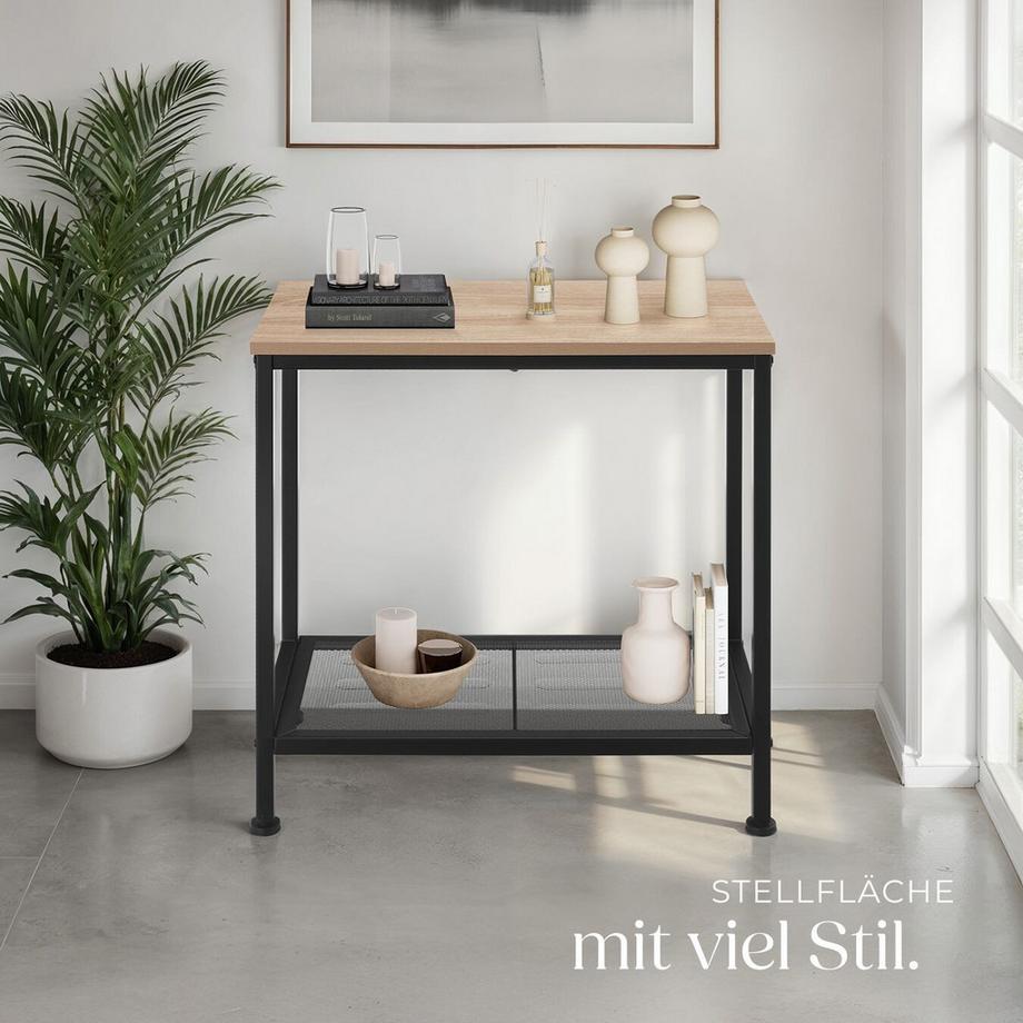 Tectake Table d'appoint FILTON style industriel  