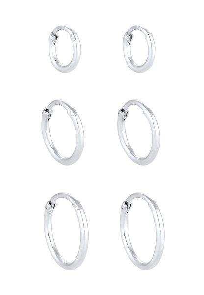 Elli  Ohrringe Creolen Set Trio Basic Must-Have Trend 