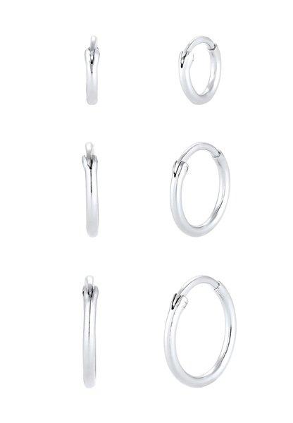 Elli  Ohrringe Creolen Set Trio Basic Must-Have Trend 