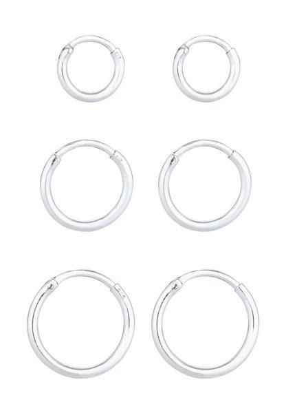 Elli  Ohrringe Creolen Set Trio Basic Must-Have Trend 