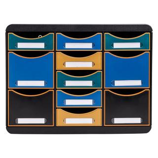 Exacompta Store Box Multi, Schubladenbox mit 11 Schubladen, Neo Deco  