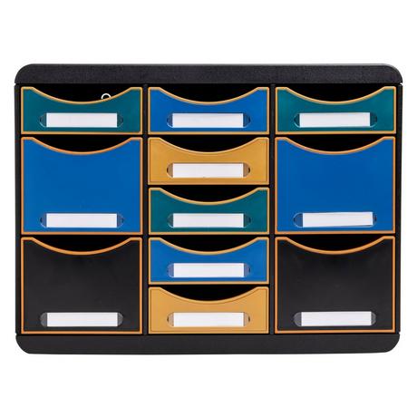 Exacompta Store Box Multi, Schubladenbox mit 11 Schubladen, Neo Deco  