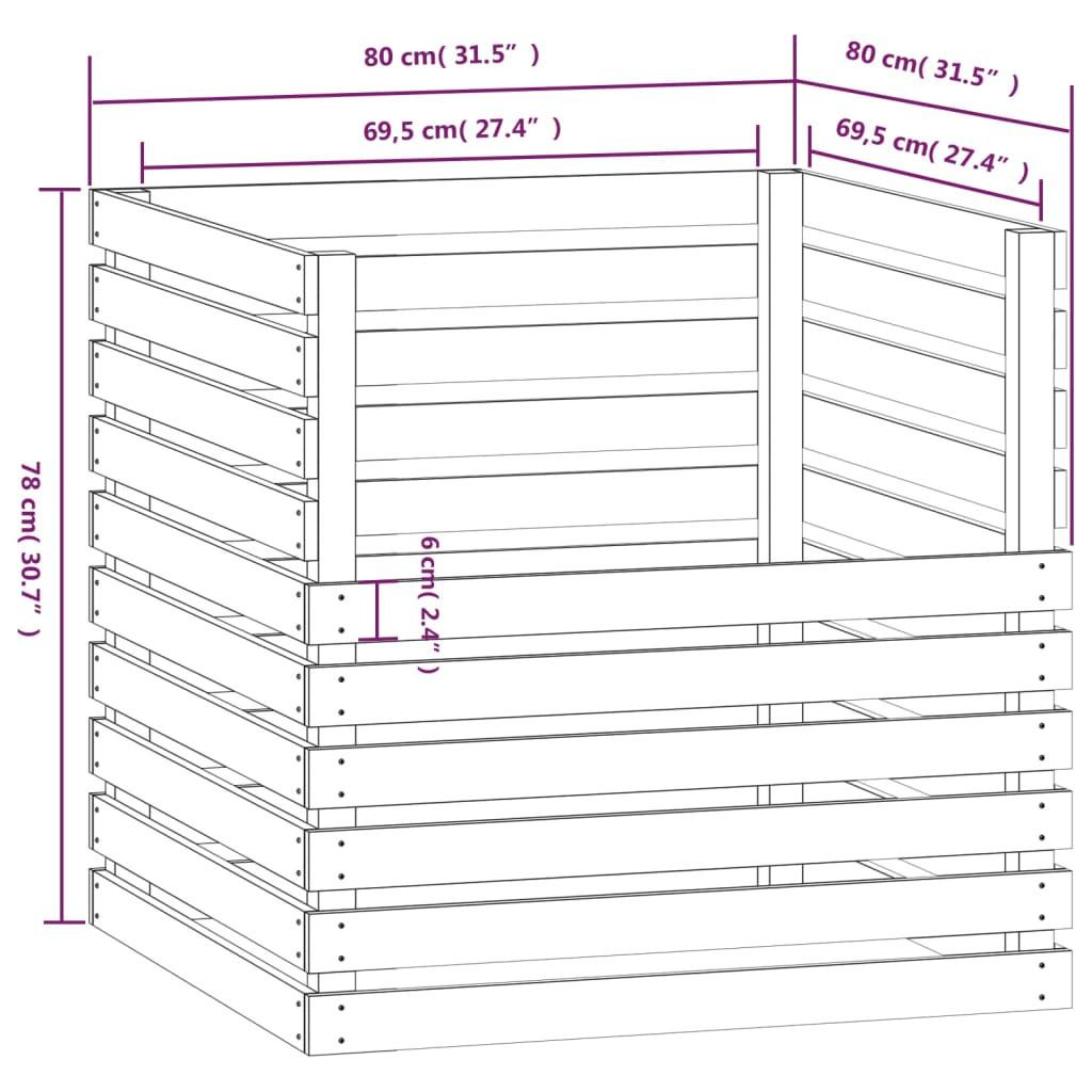 VidaXL  compostiera Legno di pino 