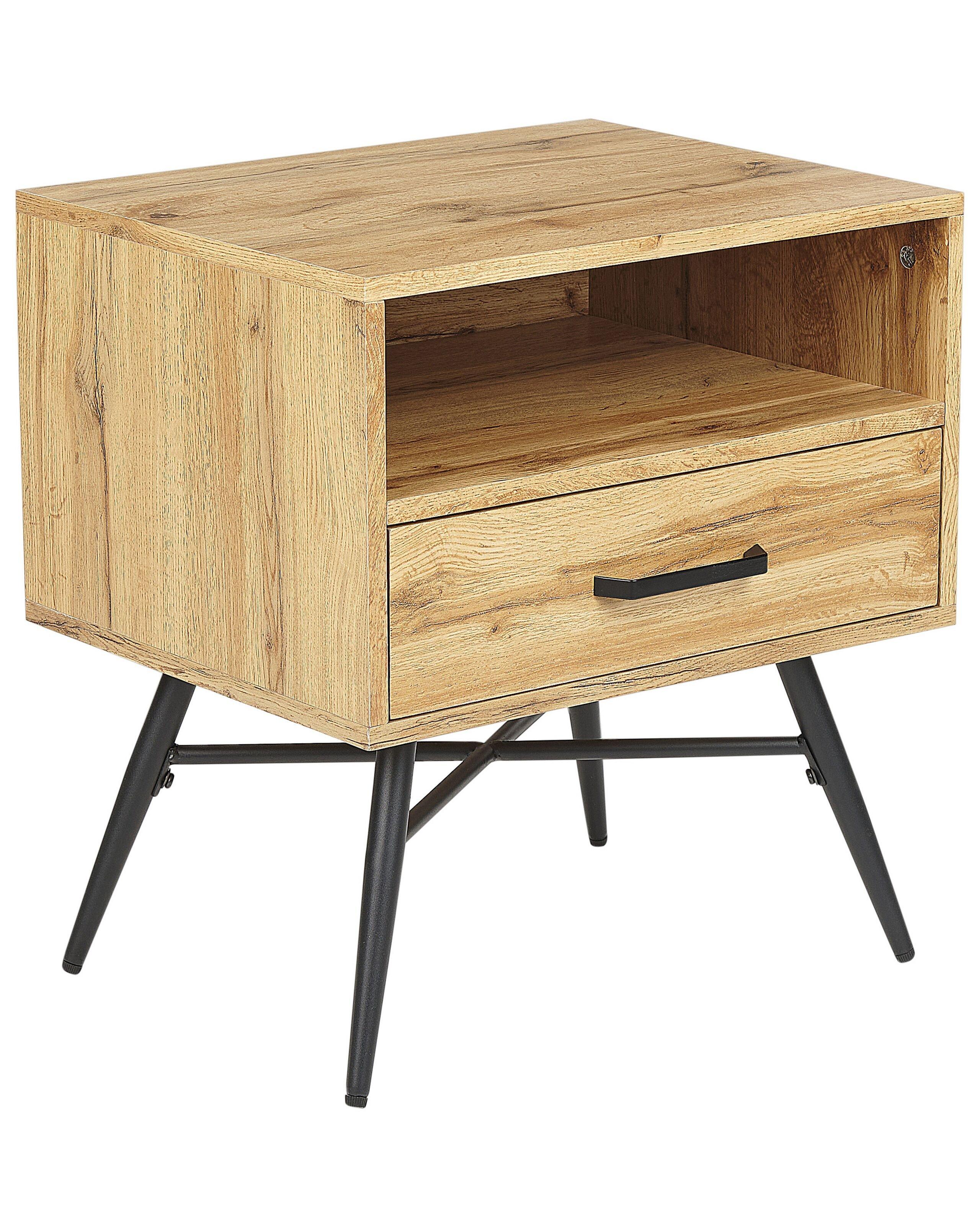 Image of Nachttisch mit 1 Schublade aus MDF-Platte Modern LUBOCK Nachttisch mit 1 Schublade aus MDF-Platte Modern LUBOCK