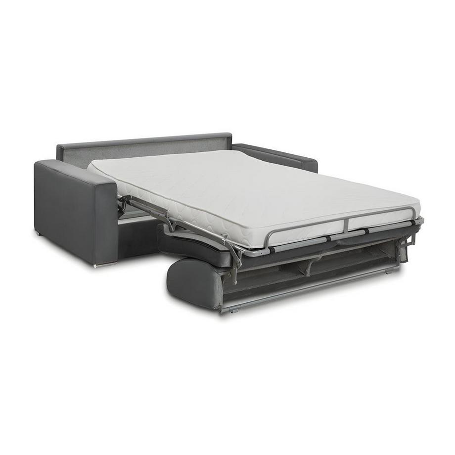 Vente-unique Canapé 3 places conible express en velours CALIFE Couchage 1Matelas  