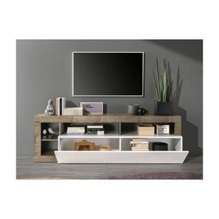 Vente-unique Set Credenza e Mobile TV Bianco Laccato Soggiorno moderno SEFRO  