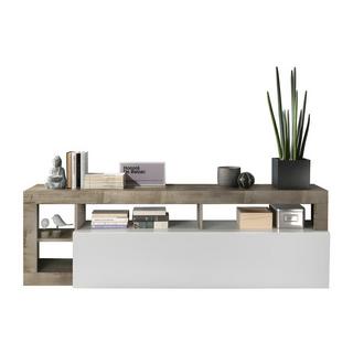 Vente-unique Set Credenza e Mobile TV Bianco Laccato Soggiorno moderno SEFRO  