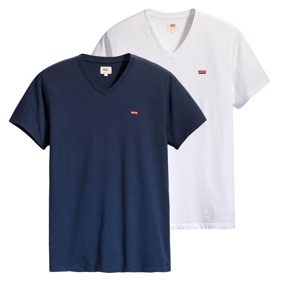 T-Shirt  2er Pack Bequem sitzend-ORIGINAL HM VNECK 2P
