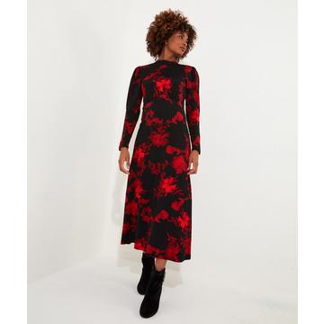 PETITE Robe Jersey Florale Col Montant