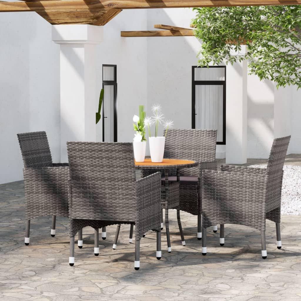 VidaXL set da pranzo da giardino Polirattan  