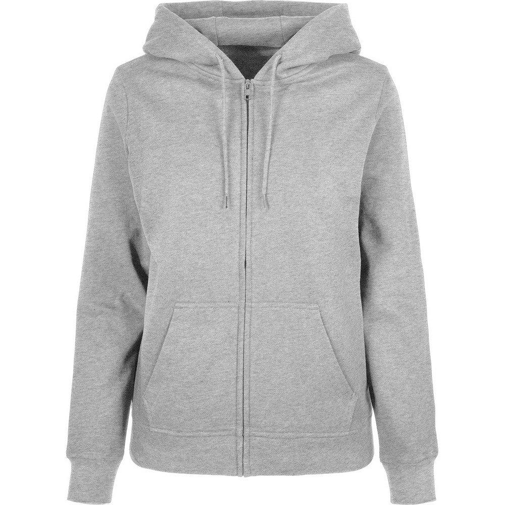 Image of Basic Hoodie Mit Durchgehendem Reißverschluss Damen Grau 46